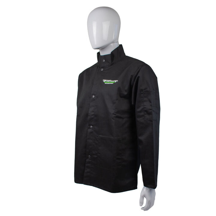 Forney Industries Flame Retardant Light-Duty Welding Jacket, Black, Large, large image number 2