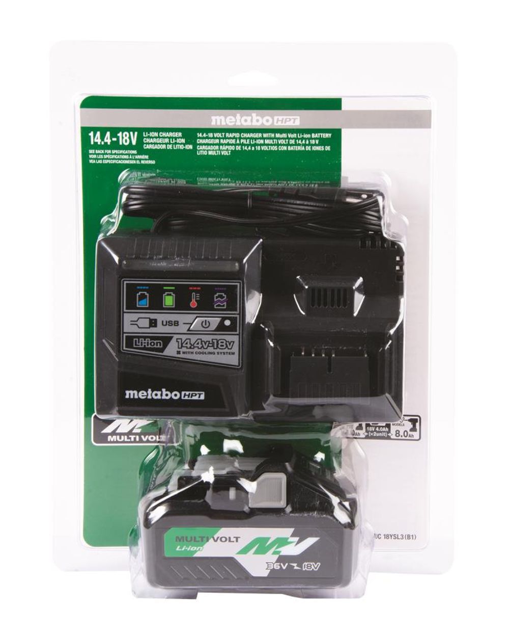 Metabo HPT Multivolt 36V 18V Battery Charger Starter Kit, large image number 11
