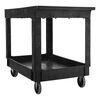 Rubbermaid 500 Lbs Medium Black Flat Handle Utility Cart with Lipped Shelf, small image number 2