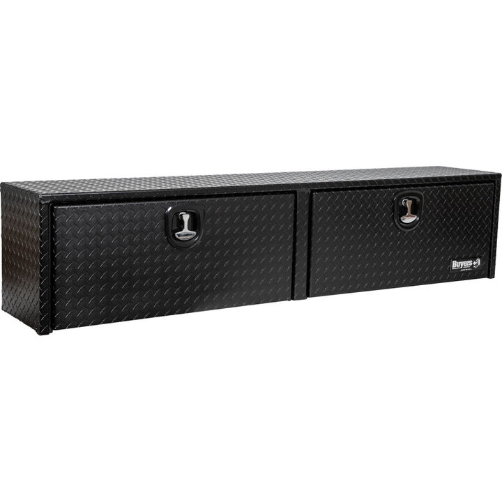 Buyers Products Company 16x13x72 Textured Matte Black Diamond Tread Aluminum Topsider Truck Box