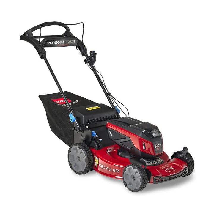 Toro 22 Inch Recycler Personal Pace SmartStow Lawn Mower with Battery