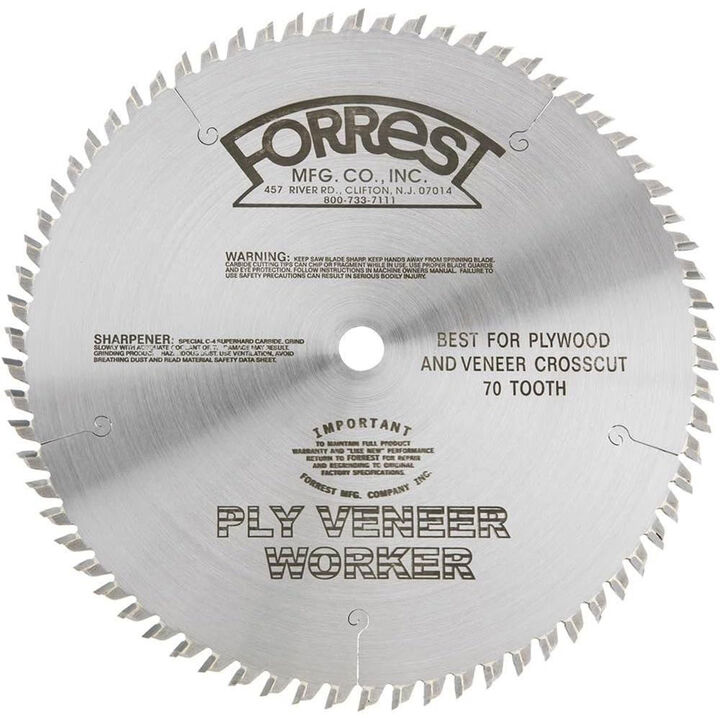 Forrest Ply Veneer 10In x 70T Blade