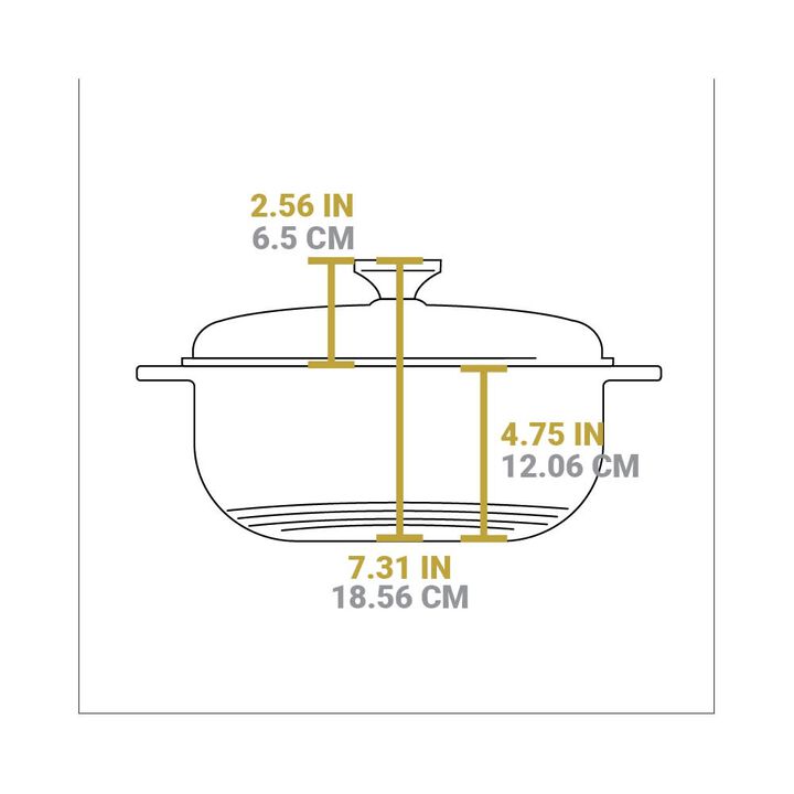 Lodge Cast Iron 6 Qt 10.5 Inch Blue Essential Enamel Cast Iron Dutch Oven, large image number 3