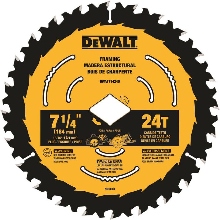 DEWALT 7-1/4-in 24T Worm Drive Bulk Saw Blade