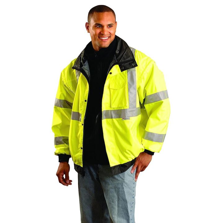 Occunomix Four-Way Original Bomber Jacket Hi-Viz Yellow Medium ANSI Class 3, large image number 2