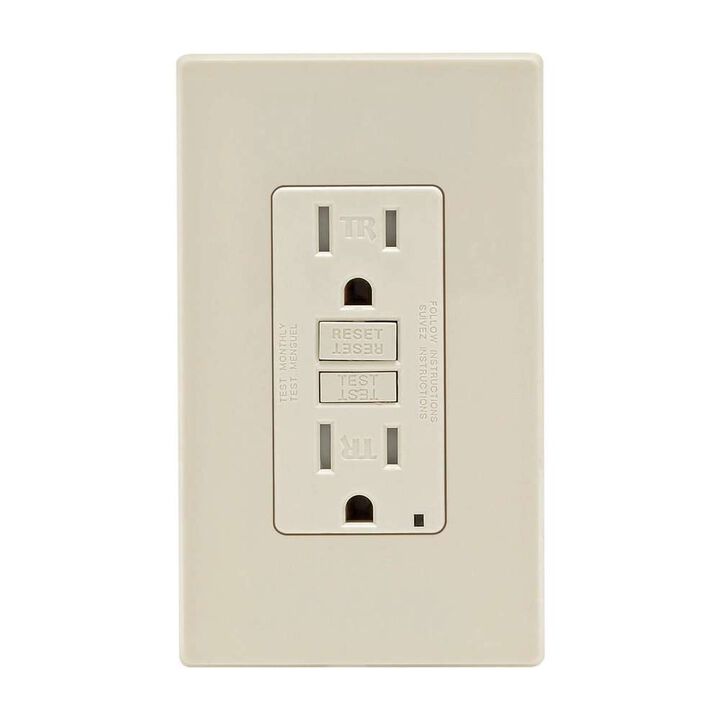 Leviton SmartlockPro GFCI Outlet 15A 125V Light Almond NEMA 5-15R