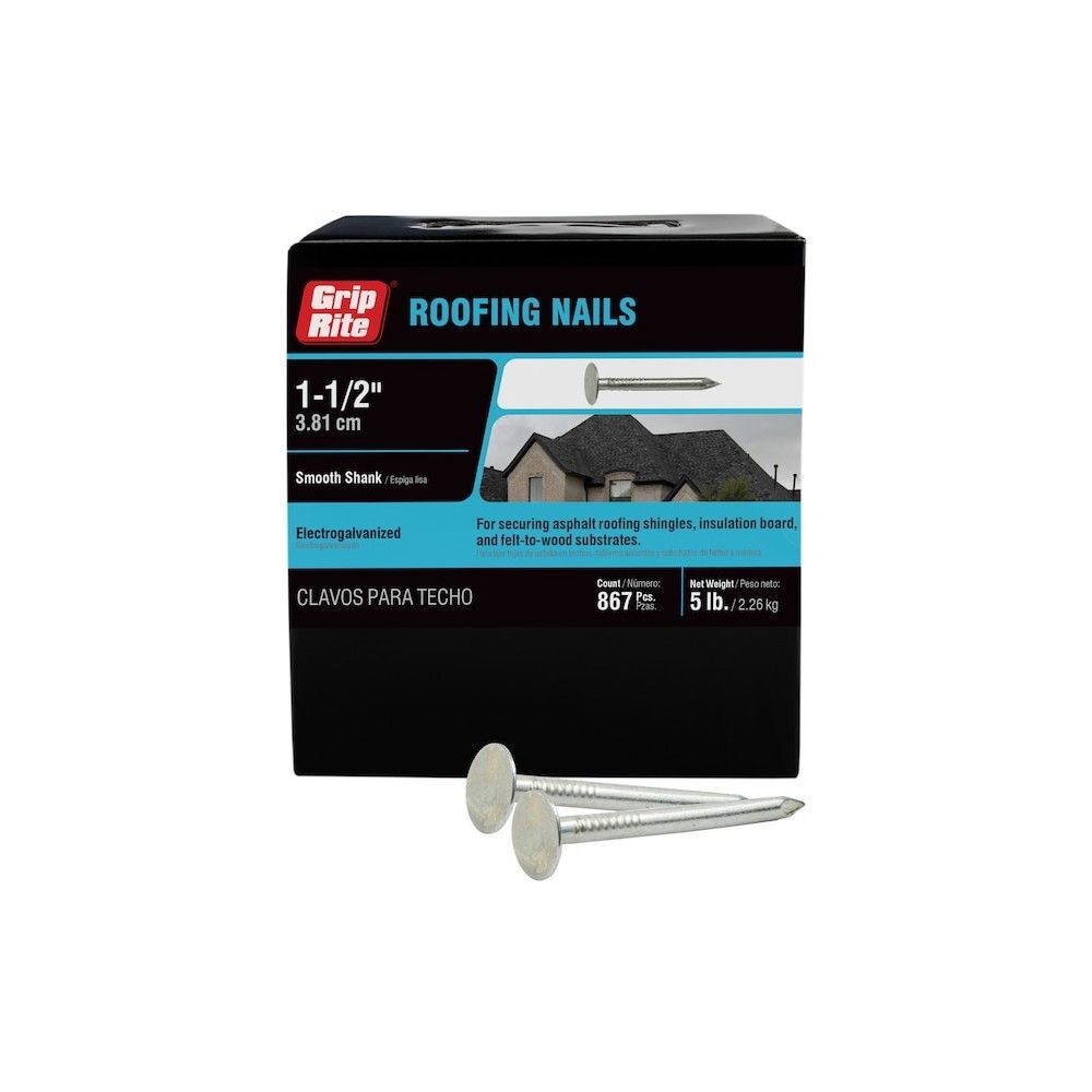 Grip Rite 1-1/2 Inch 11 Gauge Metal Cap Roofing Nail, large image number 3