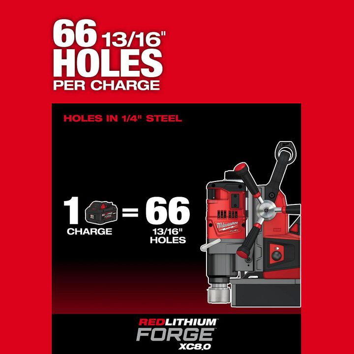 Milwaukee M18 FUEL 1-1/2inch Lineman Magnetic Drill Kit, large image number 6