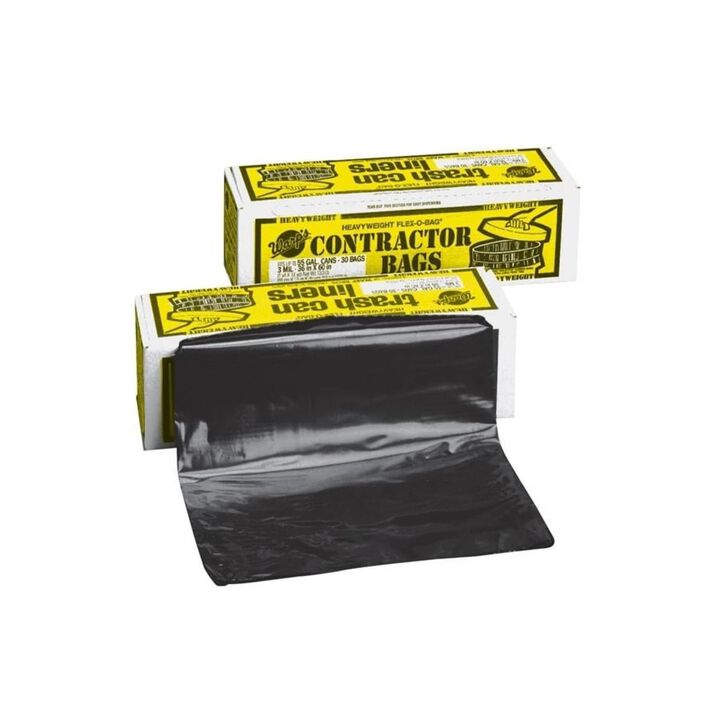 Warp Brothers 55 Gallon 3 Mil Trash Bags- Pack of 30 Bags