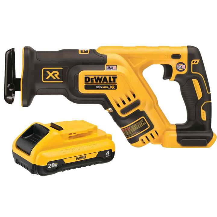 DEWALT 20V MAX XR Reciprocating Saw with 4Ah Battery