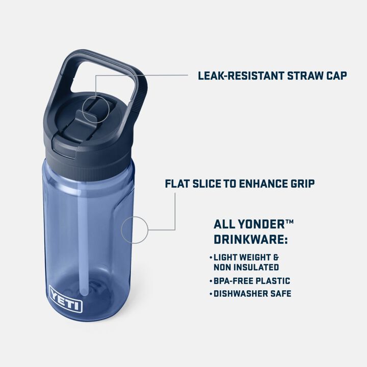 Yeti 600 mL/20oz Yonder Water Bottle with Straw Cap Tropical Pink