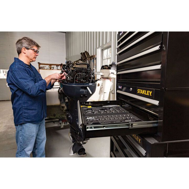Stanley 26 Inch W 300 Series 5-Drawer Rolling Tool Cabinet, large image number 3