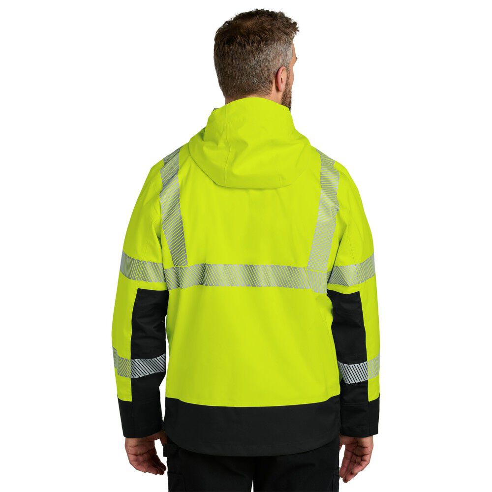 Carhartt Midweight Class 3 Jacket, Hi-Vis Bright Lime, 2X, large image number 3