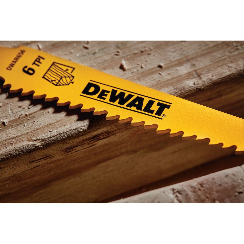 DEWALT 6 Inch 6TPI Bi-Metal Recip Blade -5 Pk, large image number 7