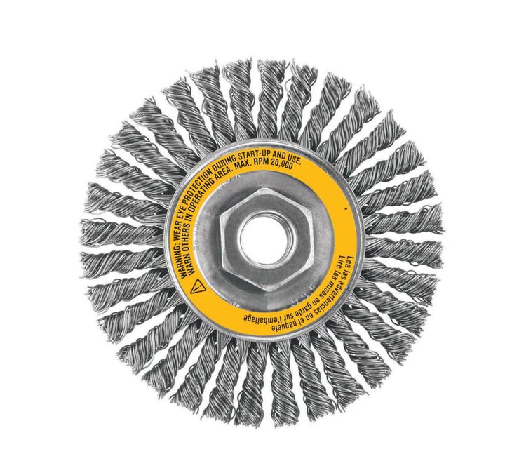 DEWALT 4 In. x 5/8 In. to 11 XP .020 Carbon Stringer Wire Wheel