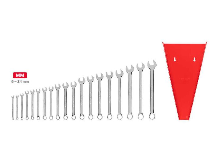 Tekton Combination Wrench Set with Rack, 19 Piece (6 - 24 mm), large image number 2