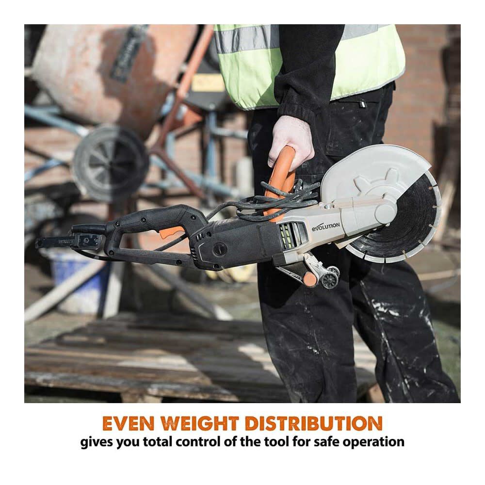 Evolution Power Tools 9 in 15A 6000 Rpm Electric Concrete Cut-Off Saw, large image number 5
