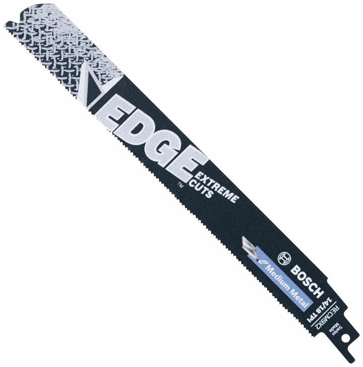 Bosch 9 Inch 14/18 TPI Edge Reciprocating Saw Blades for Medium Metal 5 Piece