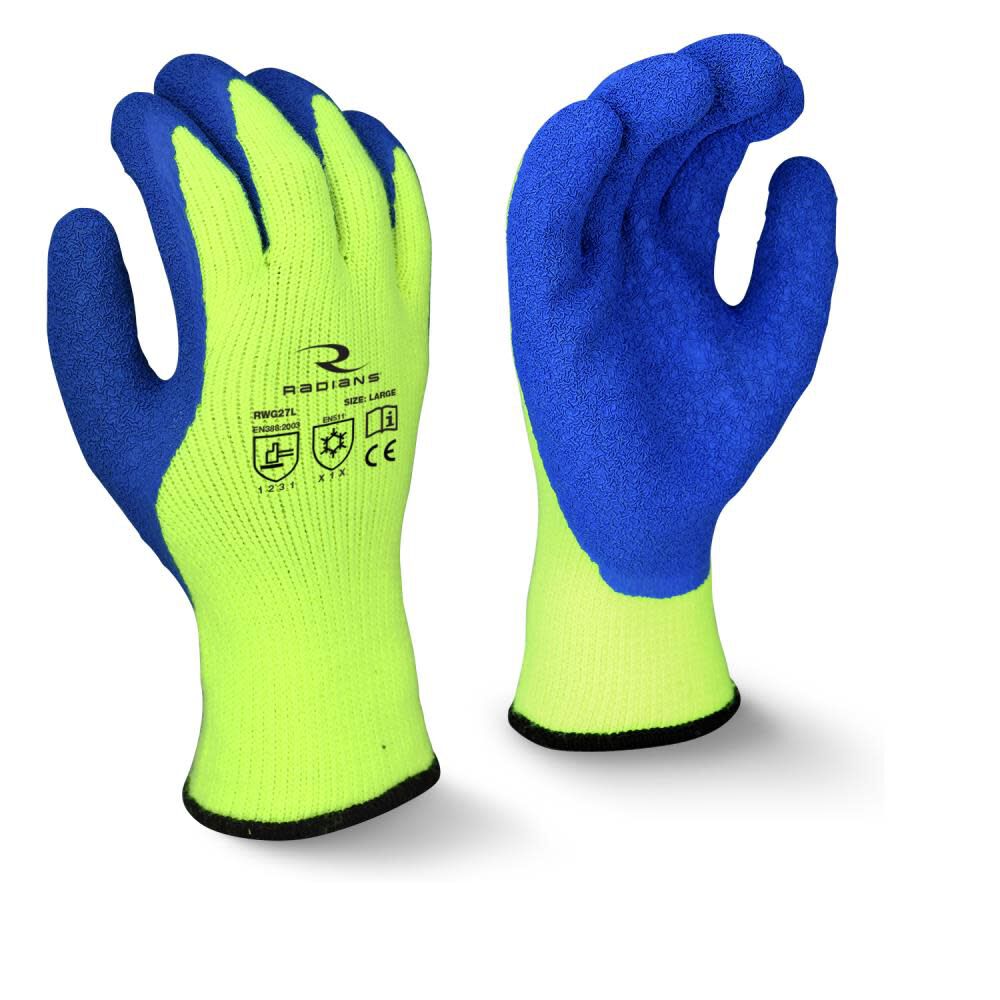 Radians Winter Gripper Gloves Dipped Cut Level A3, large image number 1