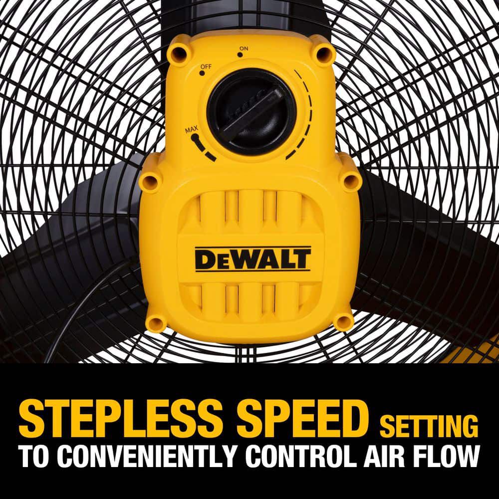 DEWALT 24 Inch Heavy-Duty Drum Fan with 12 Ft Power Cord, large image number 6