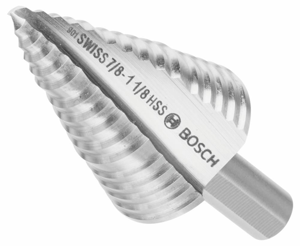 Bosch 1/4in to 7/8in High Speed Steel Turbo Step Drill Bit, large image number 1