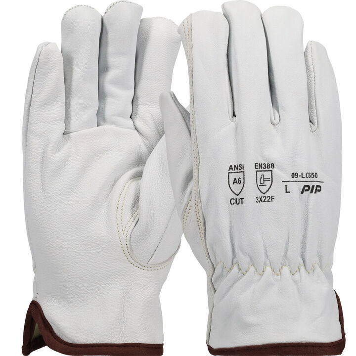 Protective Industrial Products Goatskin Leather Driver Gloves with A6 Lining XL 12 Pairs