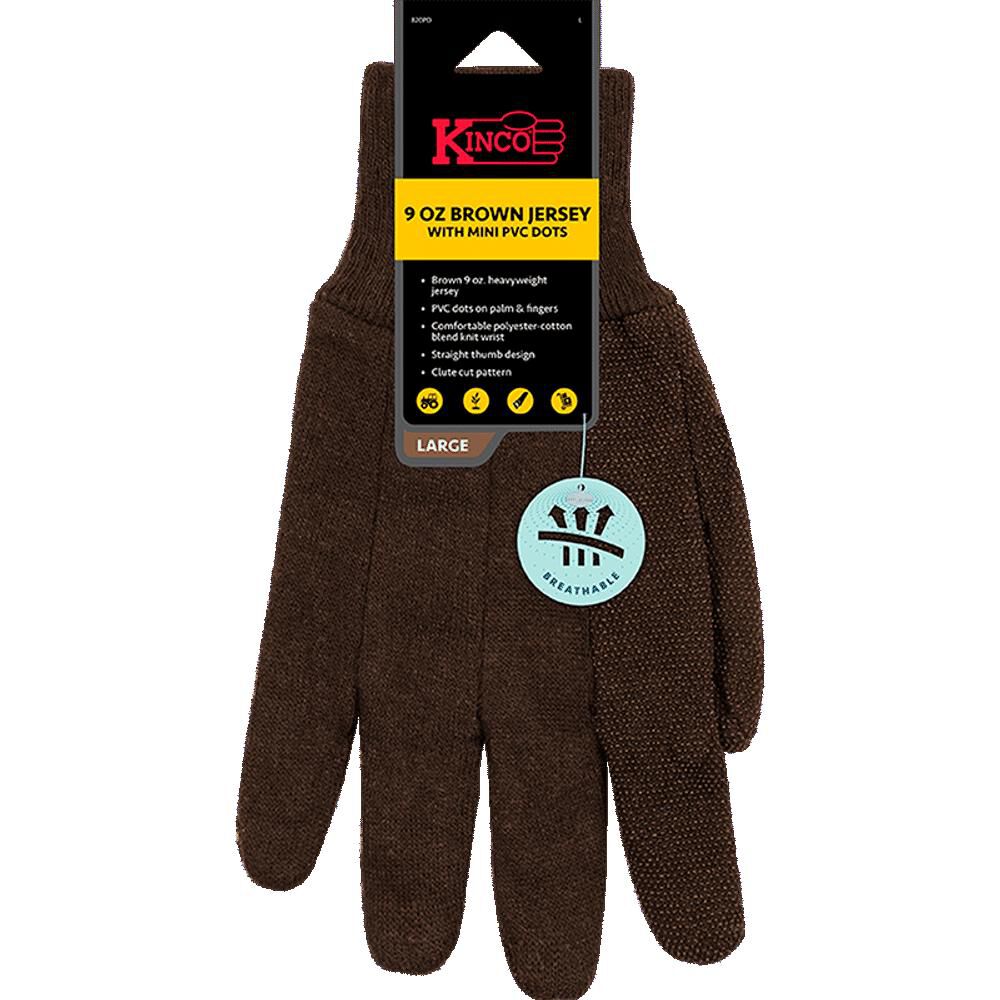Kinco 9 Oz Heavy Weight Brown Jersey Gloves XL, large image number 5
