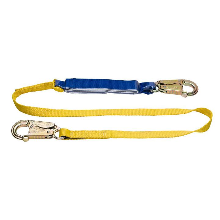 Werner 6ft DeCoil Lanyard (DCELL Shock Pack 1in Web Snap Hook) Fall Protection Equipment