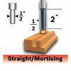 Bosch 1/2in x 2in Carbide Tipped Double Flute Straight Router Bit, small image number 1