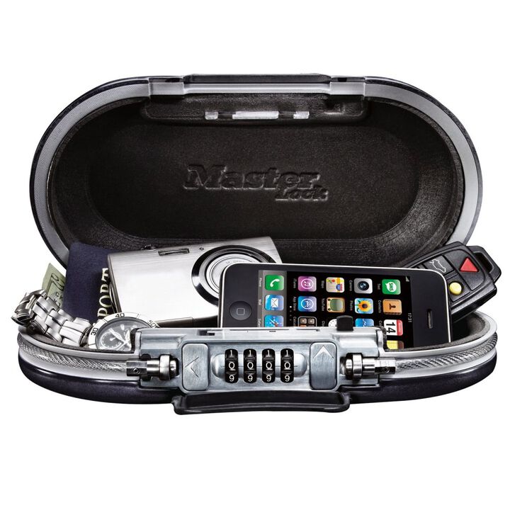 Master Lock 2-1/4 Inch Black Combination Lock Portable Personal Safe
