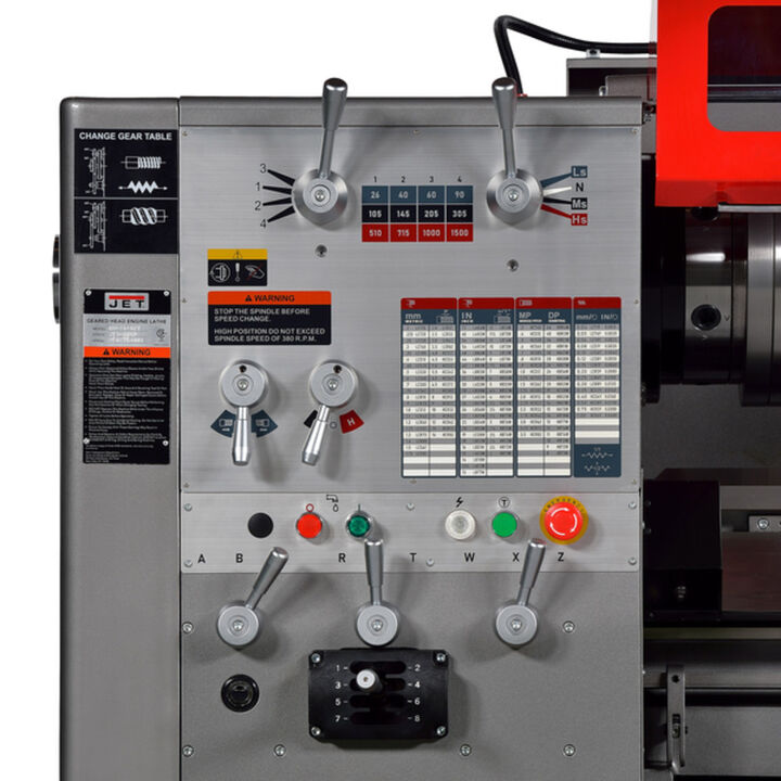 JET GH-1640ZX Large Spindle Bore Gear Head Lathe with Taper Attachment Kit, large image number 2