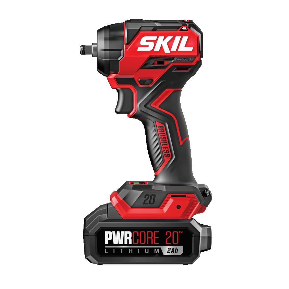 SKIL PWR CORE 20 Brushless 20V 3/8 in Compact Impact Wrench Kit, large image number 2