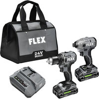 FLEX 24V Cordless Compact Drill Driver and Impact Driver Combo Kit