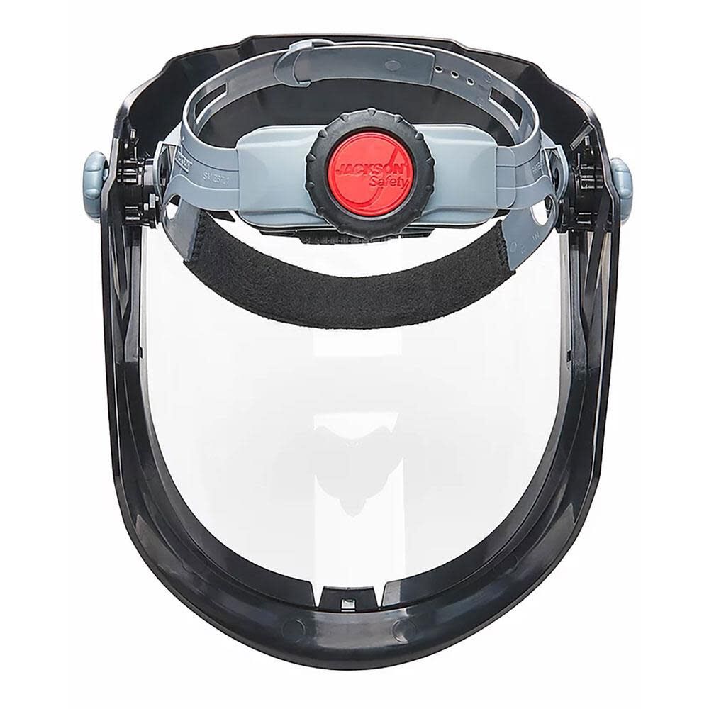 Jackson Safety Lightweight MAXVIEW Premium Face Shield with Ratcheting Headgear Clear Tint Uncoated Black, large image number 9