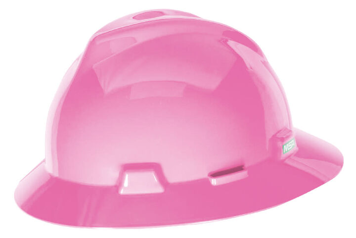 MSA Safety Works V Gard Slotted Full Brim Hard Hat with Staz On Suspension, swatch