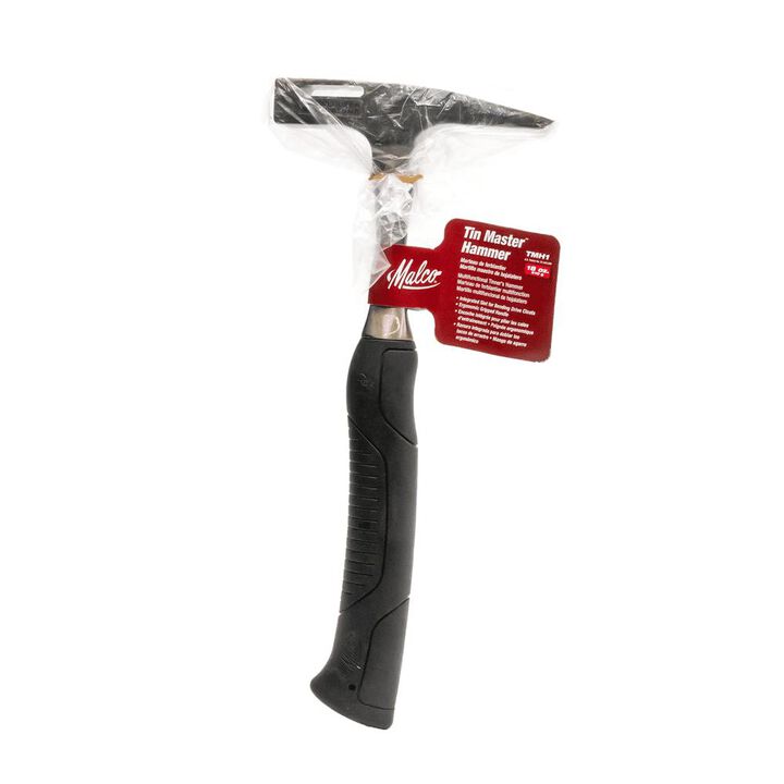 Malco Products Tin Master 18 Oz Tinners Hammer with Built-In Drive Cleat Bending Slot, large image number 1