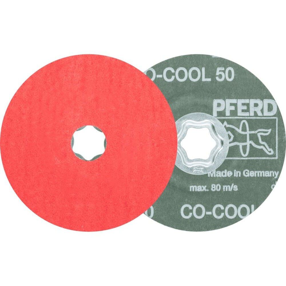 Pferd 4-1/2 Inch 50 Grit Ceramic Oxide CO-COOL Fiber Disc Bundle, 25 Pieces, large image number 4