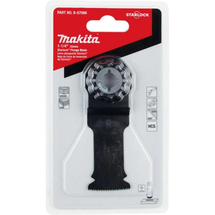 Makita 1-1/4in Starlock Plunge Blade 18TPI, large image number 1
