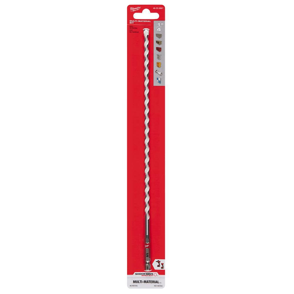 Milwaukee 1/4 Inch x 10 Inches x 12 Inches SHOCKWAVE Carbide Multi-Material Drill Bit, large image number 11