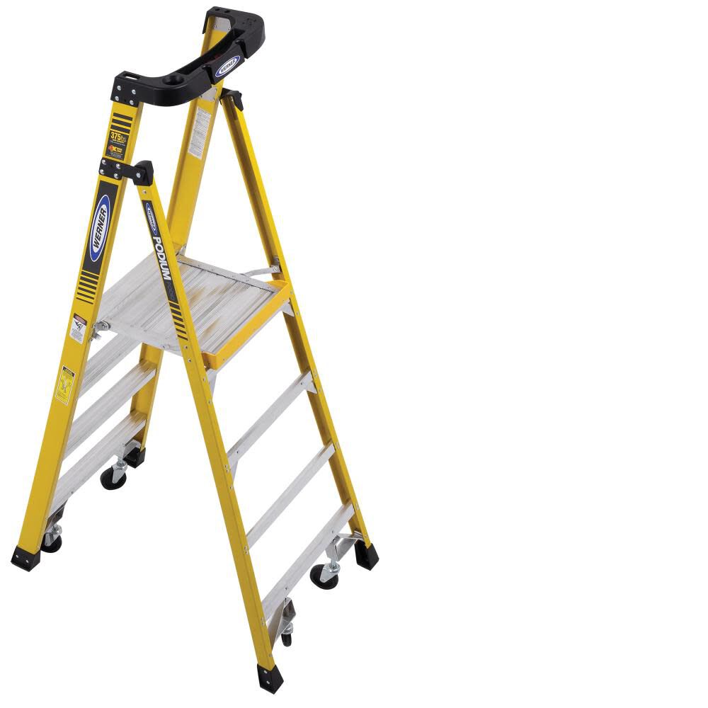 Werner Podium 4-ft Fiberglass 375-lb Type IAA Platform Ladder, large image number 3
