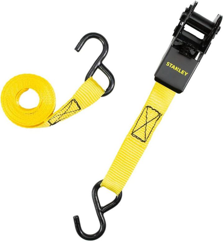 Stanley Ratchet Straps 1in x 10' 900 lb Break Strength Light Cargo Hauling 4pk, large image number 3