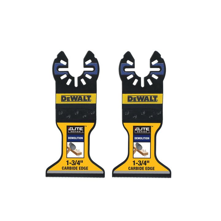 DEWALT ELITE SERIES Oscillating 1-3/8 Inch Carbide Demo Blade 2 Pieces