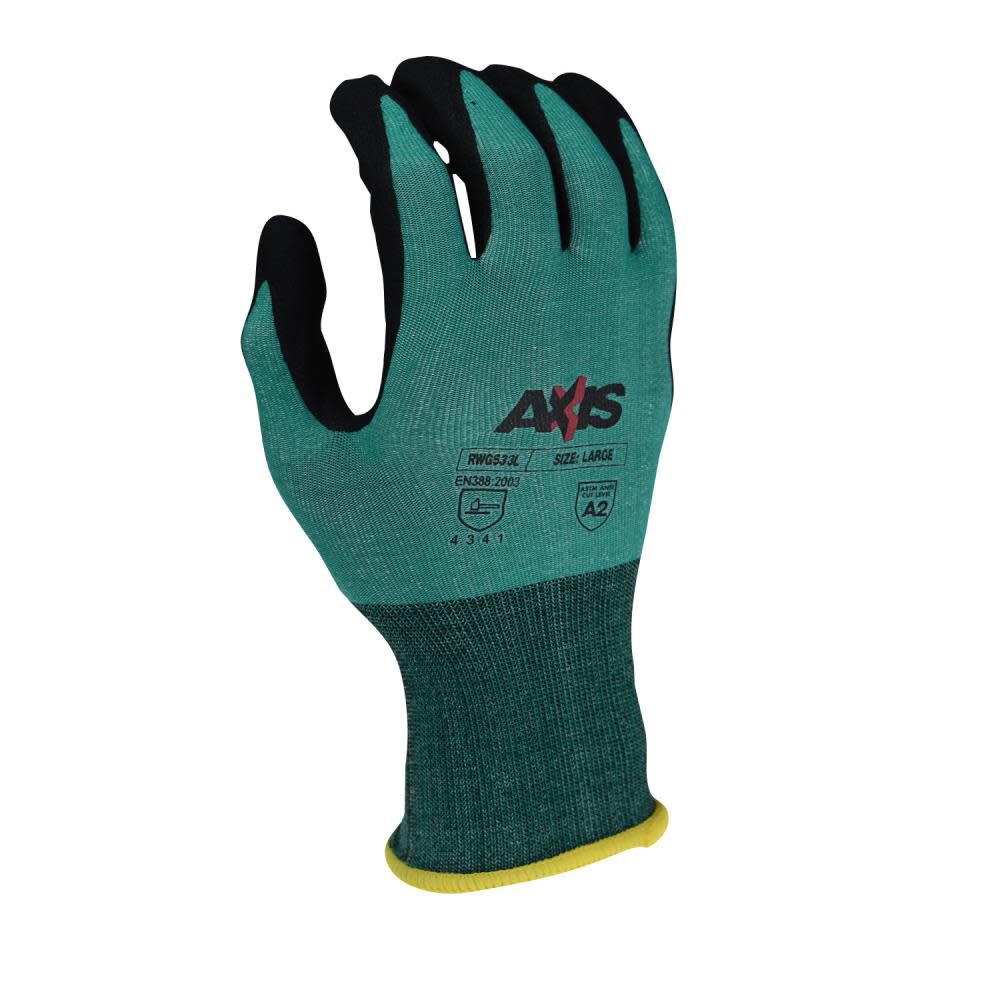 Radians AXIS Cut Protection Level A2 Foam Nitrile Coated Glove, 2X-Large, large image number 3