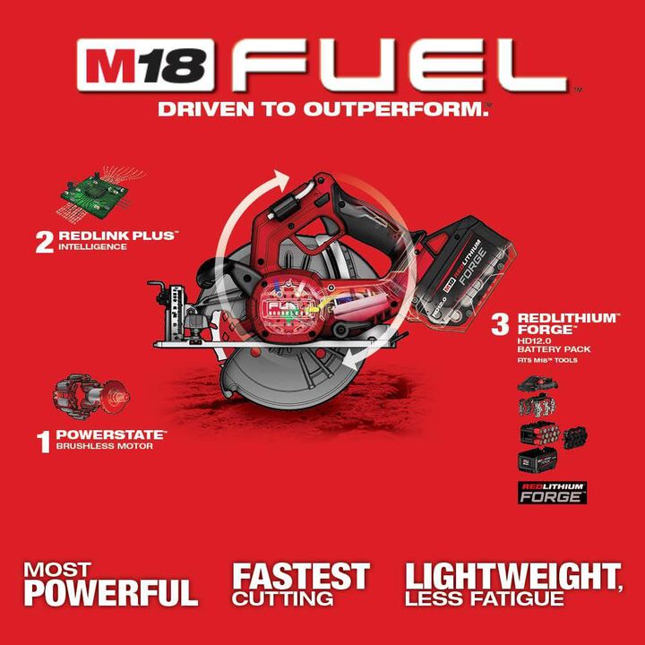 Milwaukee M18 FUEL 7-1/4 Inch Circular Saw (Bare Tool), large image number 7