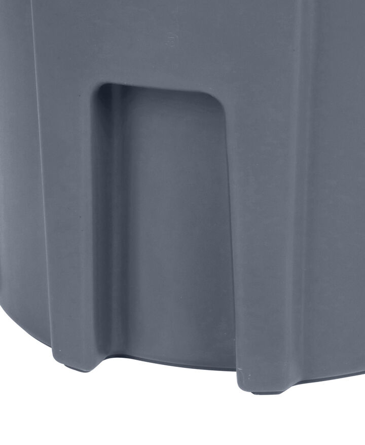 Toter 44 Gallon Round Trash Can with Lift Handle Dark Gray Granite, large image number 1