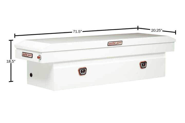 Weather Guard Saddle Truck Tool Box Steel Standard White, large image number 4