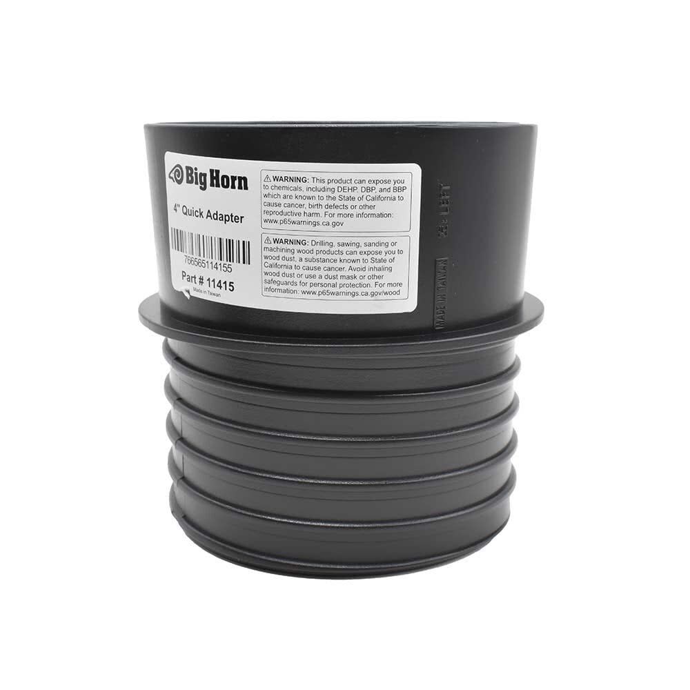 Big Horn 4 x 4 Inch Black Plastic Spiral End Quick Disconnect Adapter, large image number 3