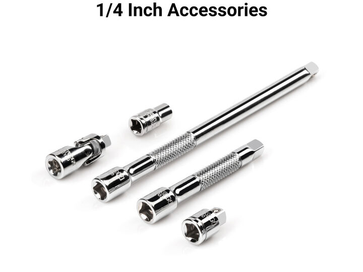 Tekton 1/4 Inch 6 Point Socket and Ratchet Set, 35 Pieces (4-15 mm), large image number 4