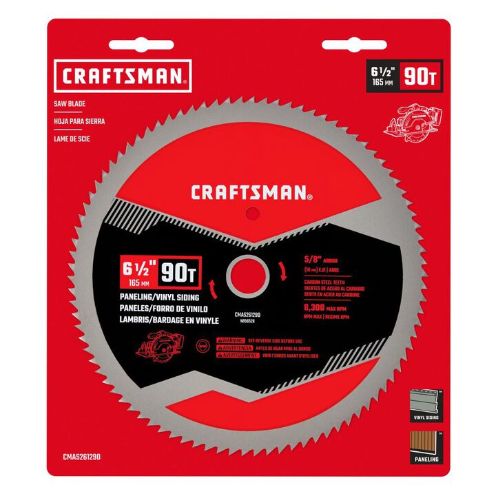 CRAFTSMAN 6-1/2 Inch 90T Paneling/Vinyl Siding Circular Saw Blade, large image number 2