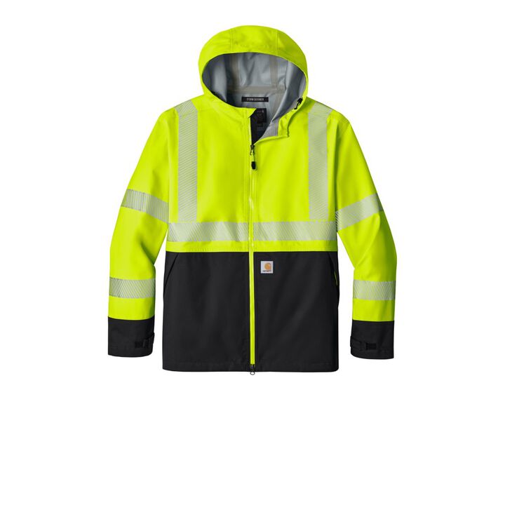 Carhartt Midweight Class 3 Jacket, Hi-Vis Bright Lime, 2X, large image number 4